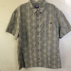 Billabong Olive Patterned Casual Shirt